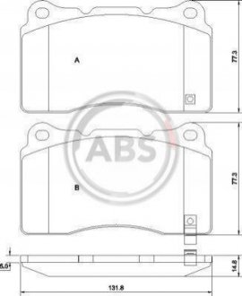 Тормозные колодки, дисковые.) A.B.S. 37447