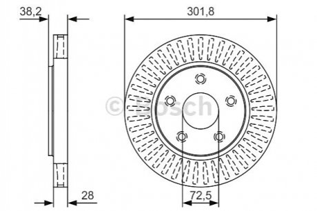 Диск тормозной передний BOSCH 0986479U45