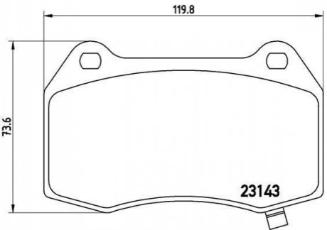 Тормозные колодки, дисковый тормоз (набор) BREMBO P09003