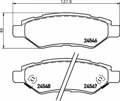 Тормозные колодки дисковые BREMBO P09014