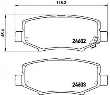 Комплект гальмівних колодок з 4 шт. дисків BREMBO P18024