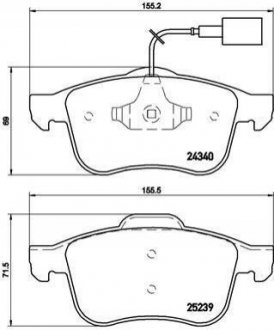 Керамічні гальмівні колодки BREMBO P 23 132