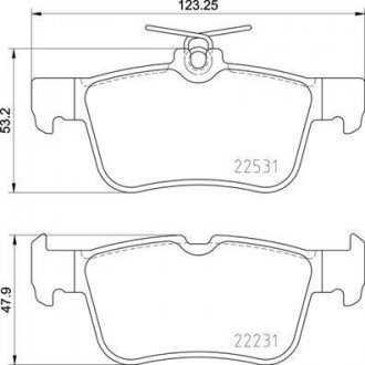 Колодки гальмівні задні BREMBO P24175 (фото 1)