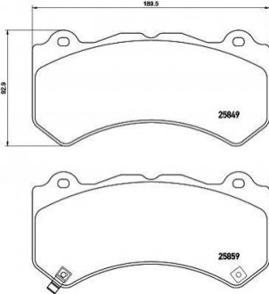 Гальмівні колодки дискові BREMBO P37018