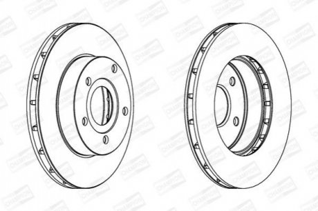 Диск тормозной передний (кратно 2) Jeep Grand Cherokee (99-) CHAMPION 562147CH