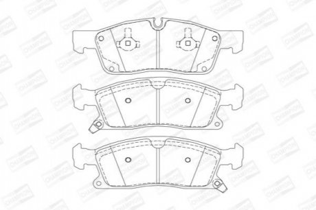 Колодки тормозные дисковые передние JEEP GRAND CHEROKEE IV (WK, WK2) CHAMPION 573459CH