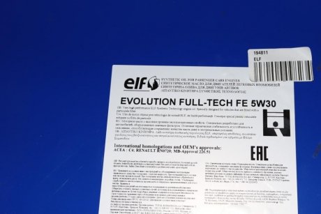 Evolution Full-Tech FE 5W-30 ELF 194811