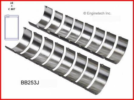 Вкладиші шатунні Std. ENGINETECH BB253J