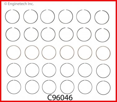 Кольца поршневые ENGINETECH C96046