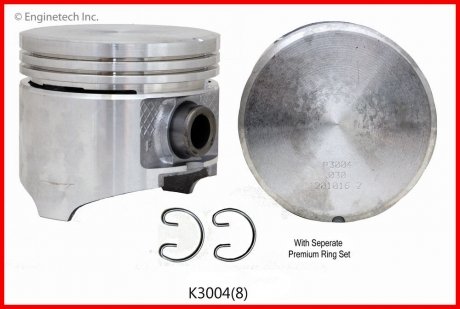 Комплект поршнів з кольцами 0.20 ENGINETECH K30048 0.20