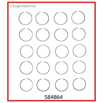 Кольца поршневые ENGINETECH S84864