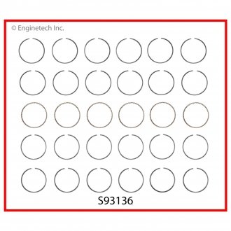 Поршневі кільця ENGINETECH S93136STD