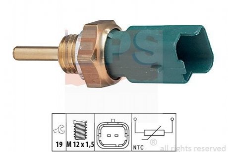 Датчик температуры ОЖ (2 контакта) (ключ на 19) Fiat Ford Opel Suzuki 98- EPS 1830261