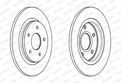 Диск тормозной задний FERODO DDF1808C