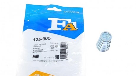 Пружина OPEL Fischer Automotive One (FA1) 125-905
