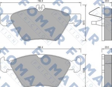 Тормозные колодки FOMAR FO639081