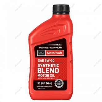 Масло 5W20 1кварта (946мл) Syntetic Blend FORD XO5W20Q1SP