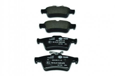 Тормозные колодки, дисковый тормоз (набор) HELLA 8DB355011731