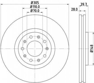 Тормозной диск HELLA 8DD355116631