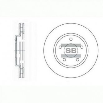 Диск гальмівний MITSUBISHI LANCER Saloon(CYZA)-1.5,1.6,1.8,2.0 передн. (вир-во SANGSIN) Hi-Q (SANGSIN) SD4315