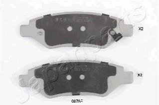 Гальмівні колодки, дискове гальмо (набір) JAPANPARTS PP007AF