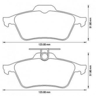 Колодки тормозные задние (16.6 мм) Ford C-Max Focus Mazda 3 Opel Vectra C 04- Jurid 573186J