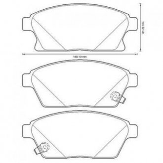Тормозные колодки передние Opel Astra, Zafira 1.4-2.0DTFI 09- Jurid 573325J