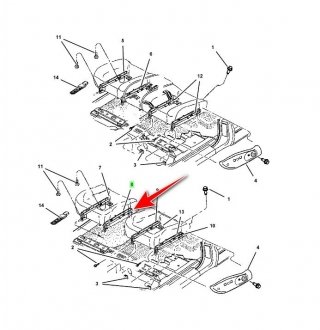 Напрямна сідіння Mopar 5174874AA