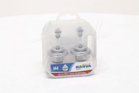 Ліхтар накалу SET H4 12V 60/55 W P43t RANGE POWER +90 (к-т 2шт) NARVA 48003S2