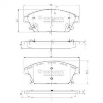 Тормозные колодки, дисковый тормоз (набор) NIPPARTS N3600915