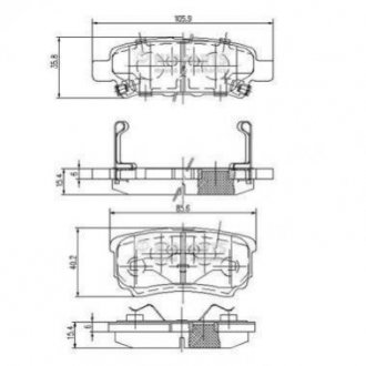 Тормозные колодки, дисковый тормоз (набор) NIPPARTS N3615015