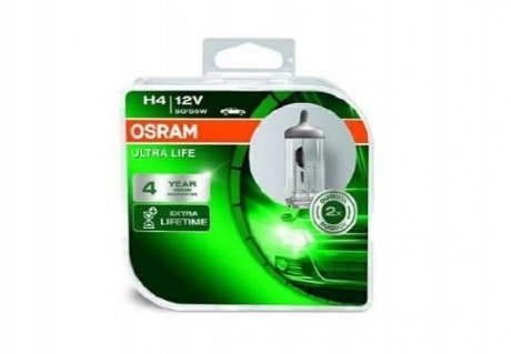 (к/т 2 шт) Автолампа (60/55W 12V P43T) OSRAM 64193ULTHCB (фото 1)