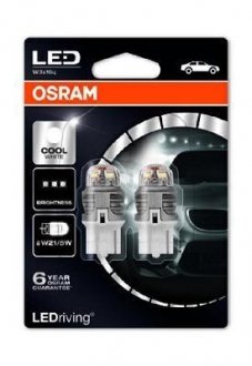 Лампочка BAY15d socket LED AMBER 2 шт OSRAM 7915CW02B (фото 1)