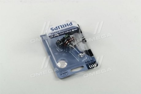 Лампа розжарювання H11 12V 55W PGJ19-2 Cristal Vision 1шт blister 4300K (вир-во) PHILIPS 12362CVB1