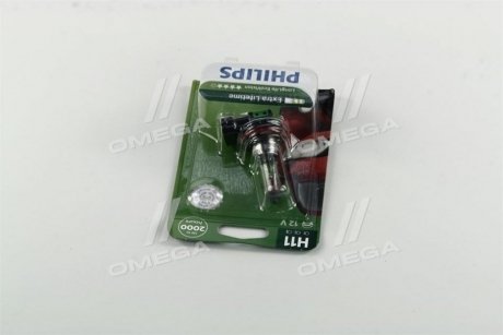 Ліхтар накалу H11 12V 55W PGJ19-2 LongerLife Ecovision 1шт blister PHILIPS 12362LLECOB1