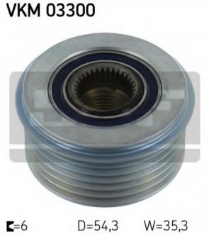 Шків генератора Jumper 2.0/2.2HDi 01-, Jumpy 00- SKF VKM03300 (фото 1)
