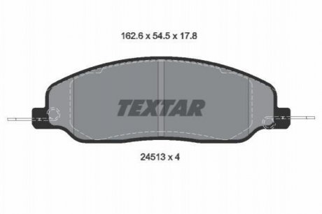 Тормозные колодки, дисковый тормоз (набор) TEXTAR 2451301