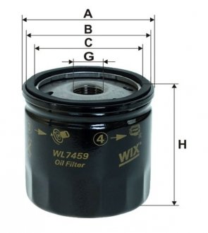 Фильтр масляный (OP 629/1) WIX FILTERS WL7459
