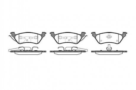 Колодки тормозные диск. задн. (Remsa) Dodge Caravan 2.4 00-07,Dodge Caravan 3.3 00-07 (P9113.00) WOKING P911300