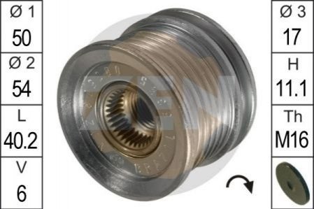 Шків генератора інерційний ZEN ZN5395