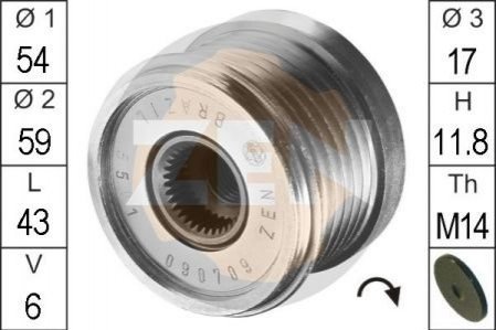 Шкив генератора ZEN ZN5501